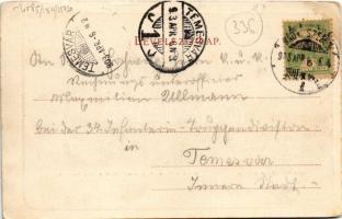 1903 Nagyszeben, Hermannstadt, Sibiu; K.u.K. Artillerie-Kaserne mit Infanterie-Kadettenschule / Oszt...