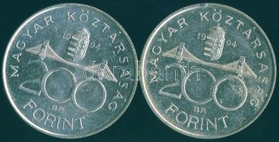 1994. 200Ft Ag "Deák" (2x) T:BU,2