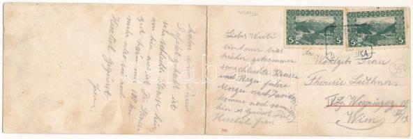 Banja Luka, Banjaluka; 2-tiled folding panoramacard (fl)