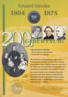 Németország 2004. 10€ Ag "Eduard Mörike" + 10€ Ag "ISS Nemzetközi...