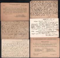 Judaika levelezés tétel: Heller Bernát professzornak írt 5 db levél, levelezőlap, Dr. Weiss Ábrahám ...