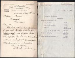 Judaika levelezés tétel: Heller Bernát professzornak írt 5 db levél, levelezőlap, Dr. Weiss Ábrahám ...