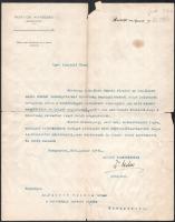 Judaika levelezés tétel: Heller Bernát professzornak írt 5 db levél, levelezőlap, Dr. Weiss Ábrahám ...