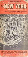 cca 1960 New York térkép 90x60 cm borítóval