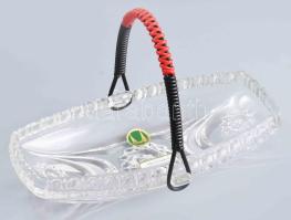 Walther vintage kristály pralinékínáló. Címkével jelzett, hibátlan, 23x124x15 cm