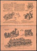 cca 1930 3 db építő játék leírás Korbuly's Baukasten 32p. sok képpel