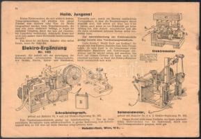 cca 1930 3 db építő játék leírás Korbuly's Baukasten 32p. sok képpel