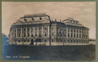 cca 1929 Eger album, 20 db beragasztott képeslappal, borítón ceruzás ajándékozási sorokkal 1929-ből,...