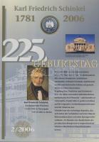 Németország 2006. 10€ Ag "Karl Friedrich Schinkel" + 10€ Ag "Labd...
