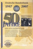 Németország 2007. 10€ Ag "50 éves a Német Szövetségi Bank" nagyalakú emlékíven e...