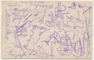 1921 Békéscsabai Törekvés SE, labdarúgók, focisták. Hátoldalon aláírtásokkal / Hungarian football te...