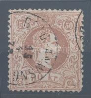 Ausztria 1867 50kr durva nyomat Mi 41 I a. Ferchenbauer fotó attest-tel R! (Mi EUR 155.-)