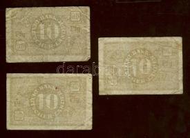 NSZK DN(1948) 10Pf (3x) ritkább variáns T:III