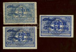 NSZK DN(1948) 10Pf (3x) főtípus T:III