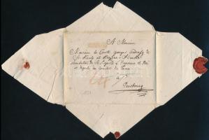 1823 Earlier cover used as an envelope with 24 kr postage due, red "ROSENAU" - Presbourg 1...