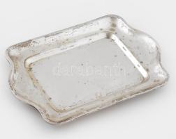 Ezüst(Ag) tálca, jelzett, 19,5×13 cm, nettó: 165 g