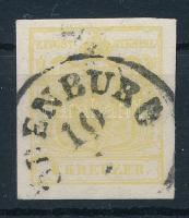 1850 1kr MP III. citromsárga szép friss bélyeg ÖDENBURG Ferchenbauer leírás és szignó