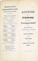 1860 A pest-budai kereskedők betegsegélyező és nyugdíjalapjának kimutatása német nyelven 4 p.