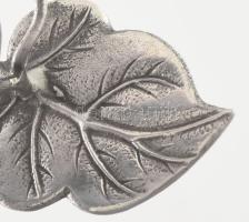 Ezüst(Ag) mini gyertyatartó, jelzett, kis deformációval, m: 6 cm, nettó: 17,8 g