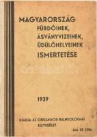 Magyarország fürdőinek, ásványvizeinek, üdülőhelyeinek ismertetése. Összeáll.: Frank Miklós, Kunszt János, Rausch Zoltán. Bp., 1939, Országos Balneologiai Egyesület (Stephaneum-ny.), 127+(1) p. Fekete-fehér képekkel illusztrálva. Kiadói papírkötés, kissé foltos borítóval, javított gerinccel. Térkép nélkül. A tartalomjegyzék végén +1 fürdőt ceruzával beírtak, valamint egy hozzá tartozó, kivágott hirdetést beszúrtak.