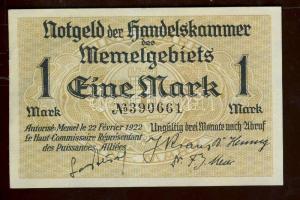 Német Önálló Területek/Memelgebiet 1922. 1M T:I