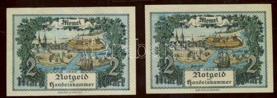 Német Önálló Területek/Memelgebiet 1922. 2M (2x) 2klf vízjellel T:I