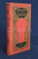 Verne, [Jules] Gyula: A dunai hajós. Regény. Fordította Zoltán Vilmos. Budapest, [1910]. Magyar Kereskedelmi Közlöny Hírlap- és Könyvkiadó Vállalat (Pallas Rt. ny.) 160 p. Verne Gyula dunai kalandregénye eredeti nyelven először az író hagyatékából jelent meg, 1908-ban, Le Pilote de Danube címmel, példányunk a Magyar Kereskedelmi Közlöny által kiadott fordításból való. Zoltán Vilmos Verne-fordítása később az Érdekes Újság kiadásában ,,Hat hét a Dunán" címmel is megjelent (Budapest, 1922). A címoldalon és a belív első nyomtatott oldalán régi tulajdonosi bélyegzés, példányunk fűzése enyhén meglazult. Poss.: özvegy Rózsahegyi Ignácné községi szülésznő Isaszeg településén.  Aranyozott, festett kiadói egészvászon kötésben. Jó példány.