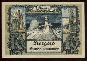 Német Önálló Területek/Memelgebiet 1922. 10M ritkábbik vízjellel! T:I