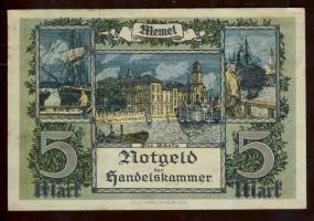 Német Önálló Területek/Memelgebiet 1922. 5M T:II