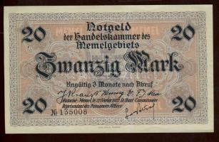 Német Önálló Területek/Memelgebiet 1922. 20M T:I