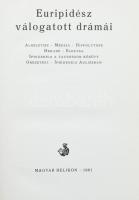 Euripidész válogatott drámái. Ford.: Devecseri Gábor et al. Kass János illusztrációival. Bp., 1961, Magyar Helikon. Kiadói félbőr-kötés, a borítón kis sérülésekkel. Számozott (340./700) példány.