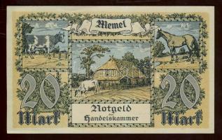 Német Önálló Területek/Memelgebiet 1922. 20M T:I