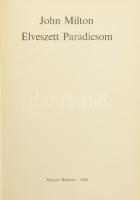 Milton, John: Elveszett Paradicsom. Ford.: Jánosy István. Szenczi Miklós utószavával. Helikon Klasszikusok. Bp., 1969, Magyar Helikon. Kiadói aranyozott egészbőr-kötés, a borító sarkán minimális sérüléssel, egyébként jó állapotban. Számozott (327./950) példány.