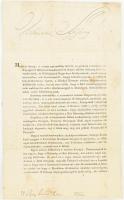 1815 Pest, Napoleon elleni háború miatt adakozásra felszólító levél Zsigrayné özvegy Sárközy Éva részére Nagykőrösön Szentkirályi Lipót ispán aláírásával