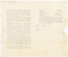 1815 Pest, Napoleon elleni háború miatt adakozásra felszólító levél Zsigrayné özvegy Sárközy Éva rés...