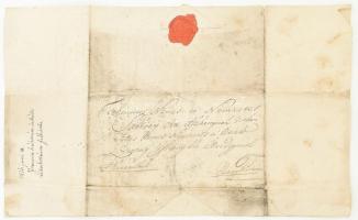 1815 Pest, Napoleon elleni háború miatt adakozásra felszólító levél Zsigrayné özvegy Sárközy Éva rés...