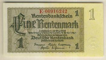 Német 3. Birodalom 1937. 1Rentenmark birodalmi nyomat T:I
