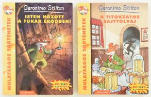 Geronimo Stilton: Isten hozott a fukar erődben! + A titokzatos sajttolvaj. Pécs, 2013, Alexandra, papírkötés.
