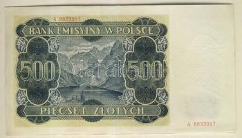 Német 3. Birodalom/Lengyel Főkormányzóság 1940. 500Zl T:I-