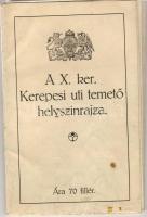 cca 1900 A Kerepesi temető helyszínrajza színes litjo