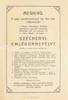 1925 Meghívó Széchenyi emlékünnepélyre, az MTA alapításának 100. évfordulója alkalmából, pápai szentbenedekrendi Szt. Mór kath. reálgimnázium, m: 13x25cm