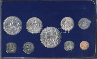 Bahama-szigetek 1970. 1c, 5c, 10c, 15c, 25c, 50c Ag, 1$ Ag, 2$ Ag, 5$ Ag forgalmi szettben, benne br...
