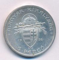 1938. 5P Ag "Szent István" T:AU,XF ph.
Adamo P8.1