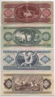 1949. 100Ft + 1960. 10Ft + 1975. 20Ft + 1986. 50Ft T:F-G közte szép papír