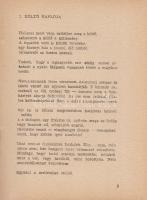 Pán Imre:

Pokoli színjáték. [Versek.]

(Budapest), [1947]. Művészbolt (Máté ny.) 31 + [1] p. Eg...