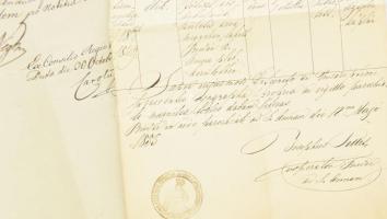 cca 1832-54, 2 db okmány: 1832 Gróf Zichy Károly (1779-1834) fősipán autográf aláírásával ellátott k...