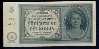 Német 3. Birodalom/Cseh és Morva Protektorátus DN(1940) 5Kr T:I
