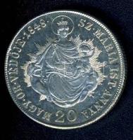 1848KB 20kr Ag I.Ferdinánd T:1/2+