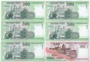 2004. 200Ft "FC" + 2006. 200Ft "FA" (2x) + 2007. 200Ft "FB" (2x) + 200...