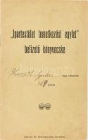 cca 1910 Ipartestület temetkezési egylet befizető könyvecske. Ujvidék